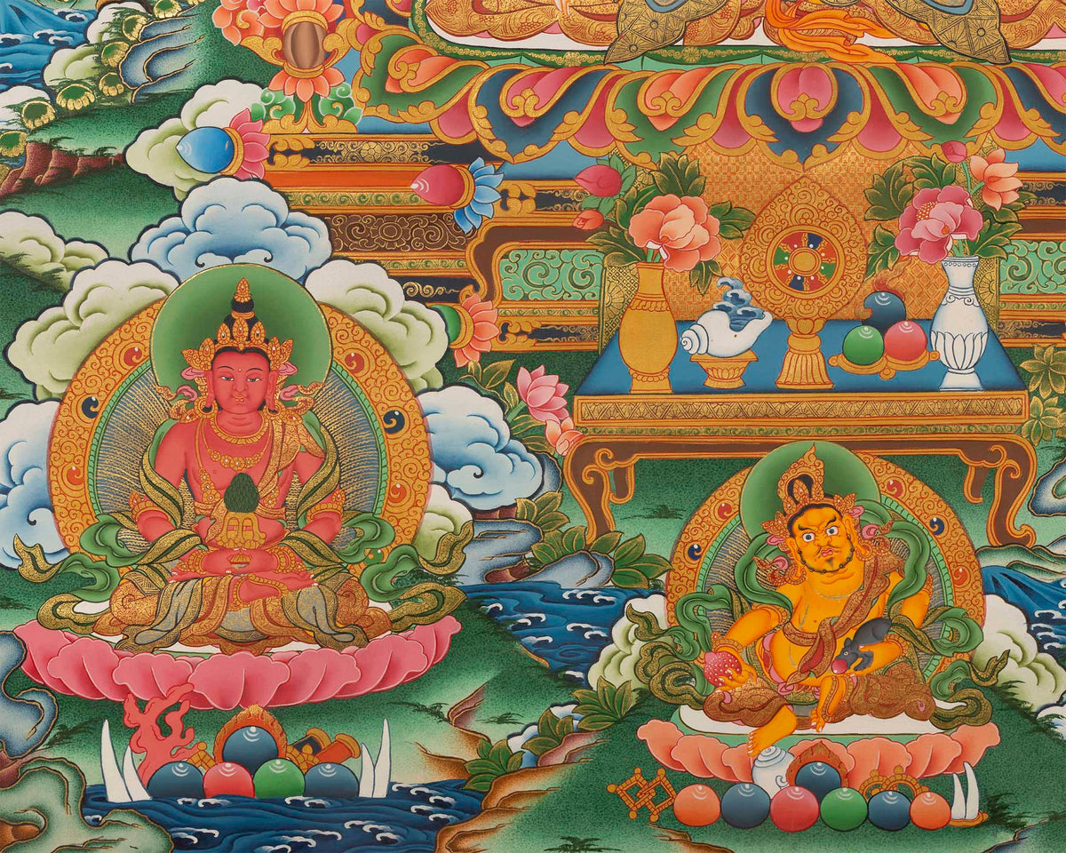 Buddhist White Tara Thangka | Yoga Meditation Canvas Art For Peace And Wellbeing | Wall decoration