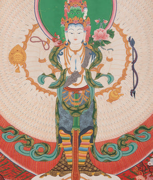 Buddhist Lokeshwor Thangka | 1000 armed Chengrezig Tibetan Buddhist