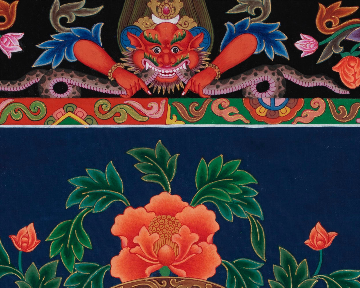 Vairochana Buddha Thangka Painting | The White Blessing Buddha