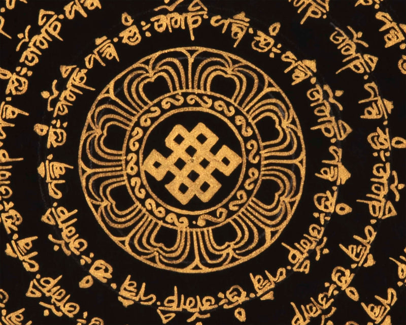 Auspicious Mantra Mandala | Handmade Sacred Thangka Painting