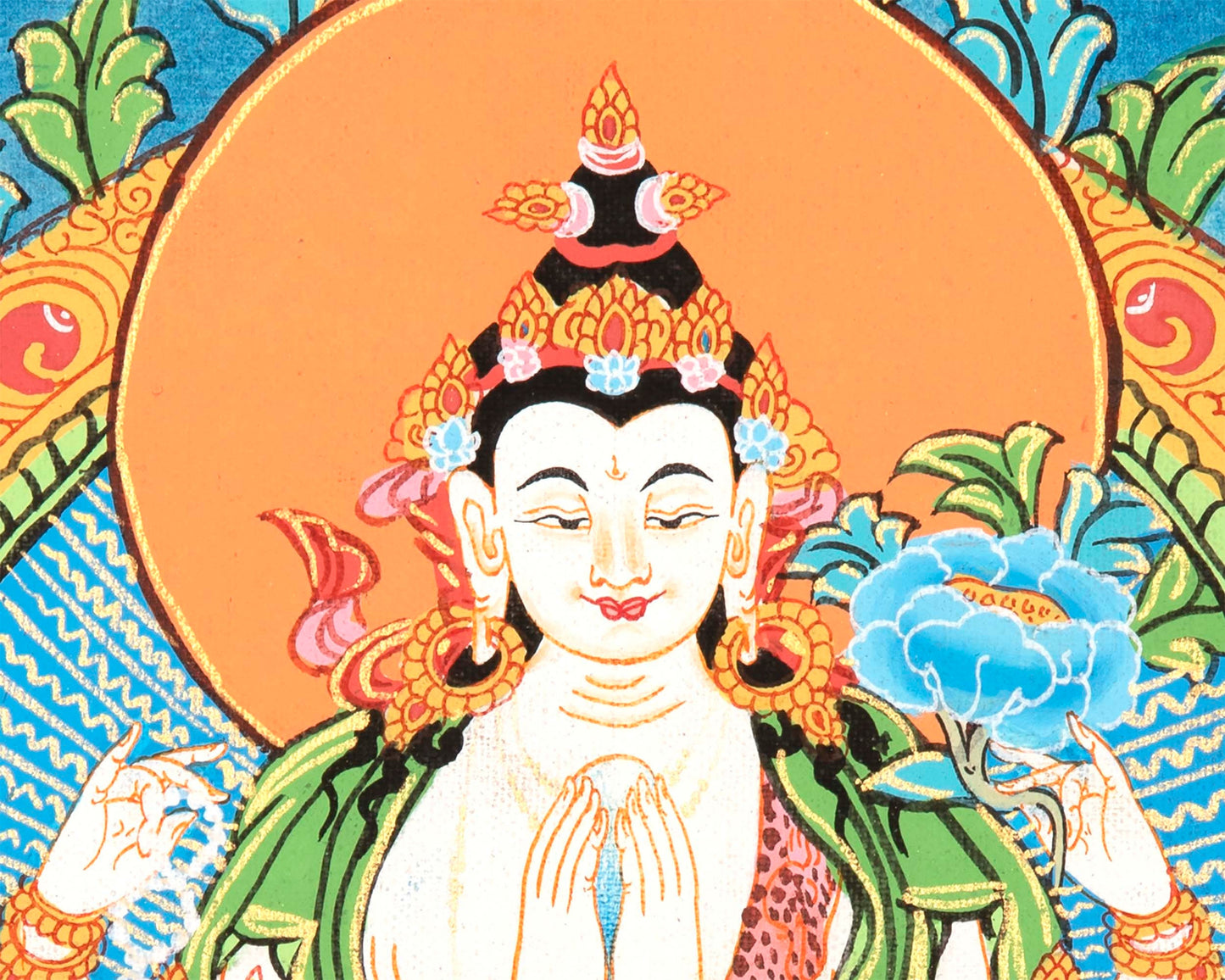 Chenrezig Thangka | Sacred Thangka Painting for Meditation and Good Luck