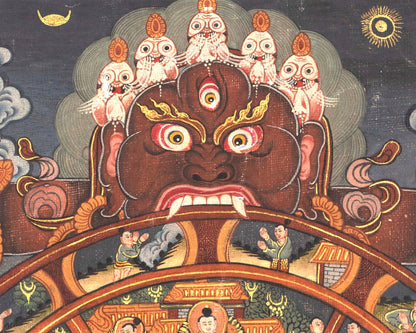 Bhavachakra Original Thangka | Handmade Buddhist Painting
