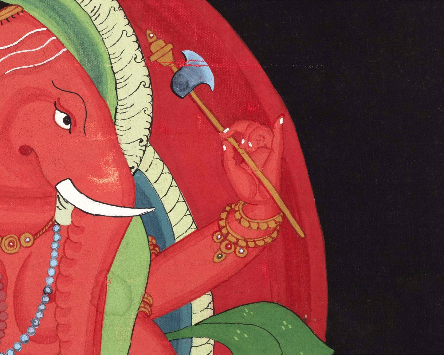 Ganesh Thangka Painting | Wall hanging Decoration for Positivity