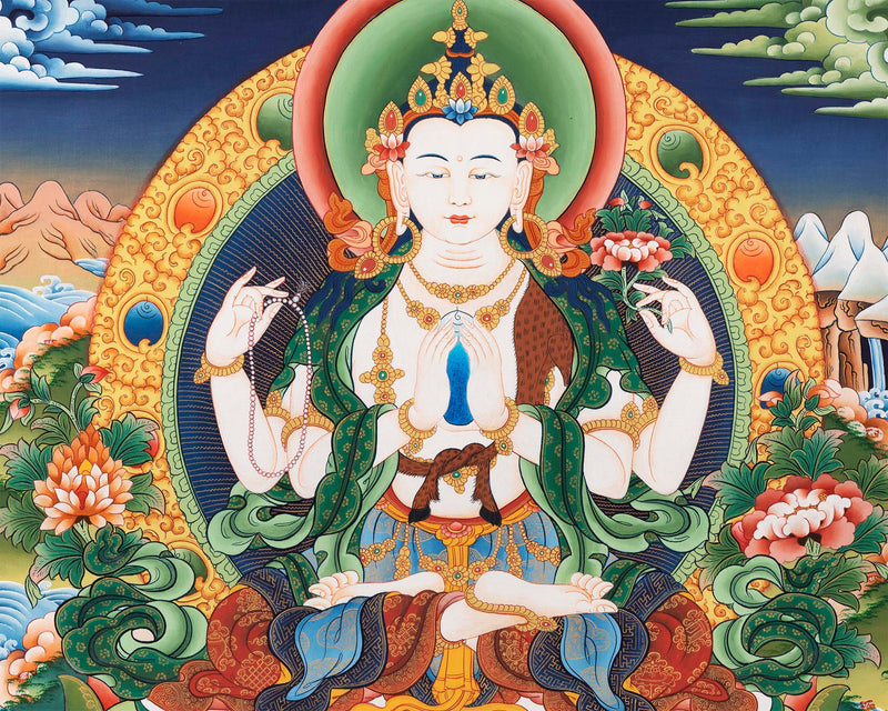 Chenrezig Thangka | Art Painting for Meditation