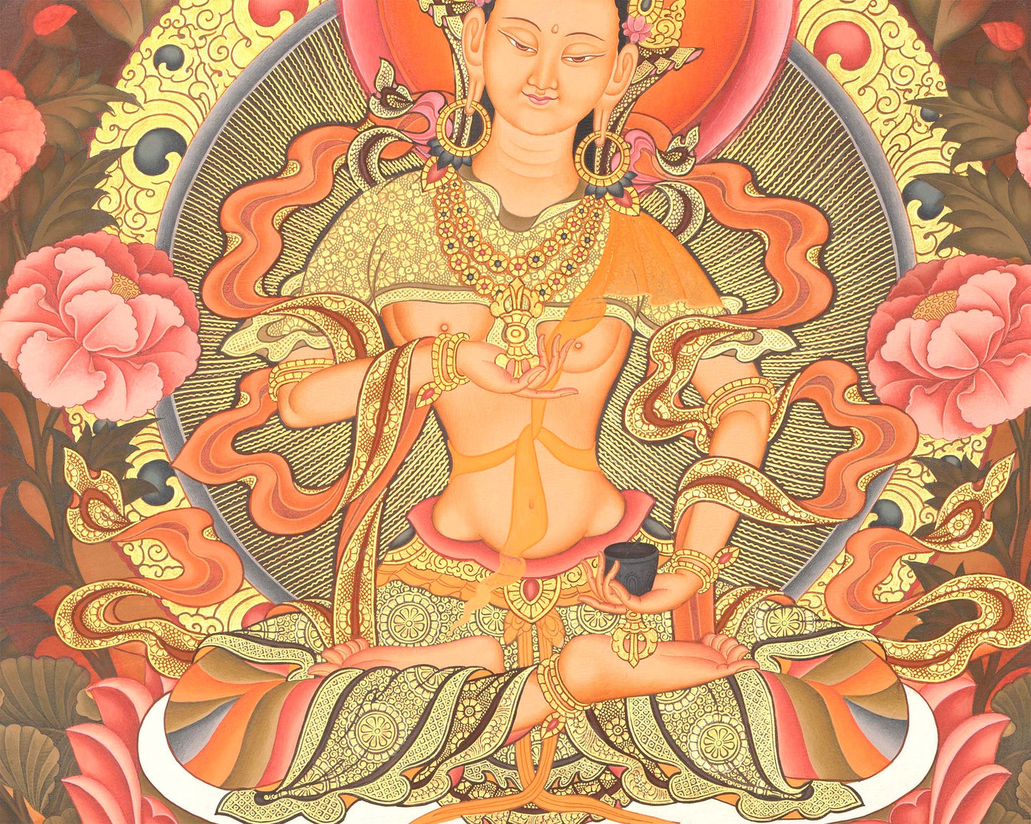 Vajrasattva Thangka Art | Buddhist Original Hand-Painted Thangka