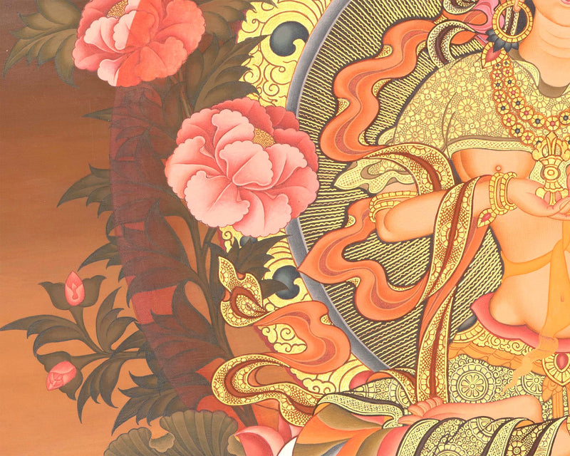 Vajrasattva Thangka Art | Buddhist Original Hand-Painted Thangka