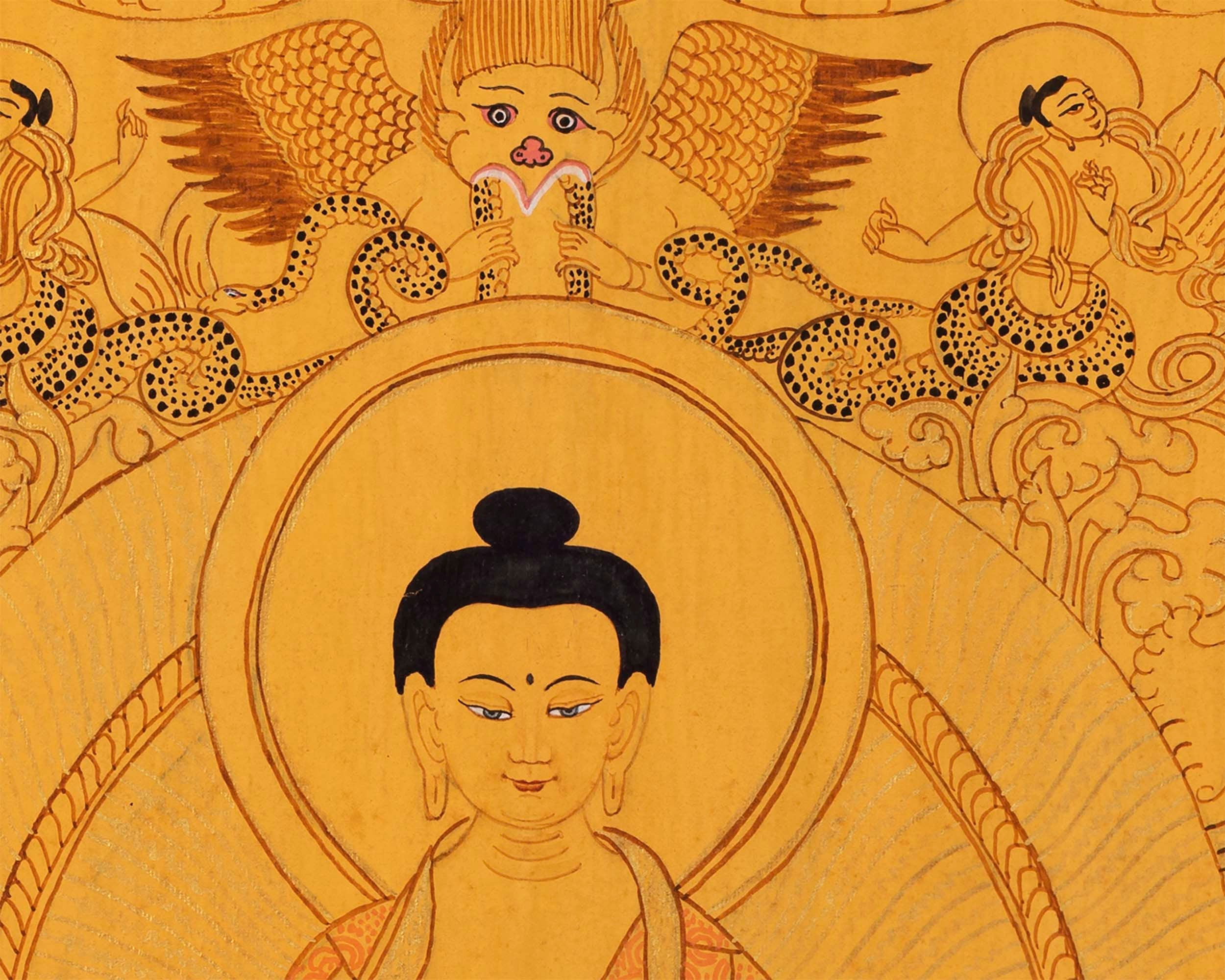Wall hanging Shakyamuni Buddha Thangka | Handmade Thangka for Peace