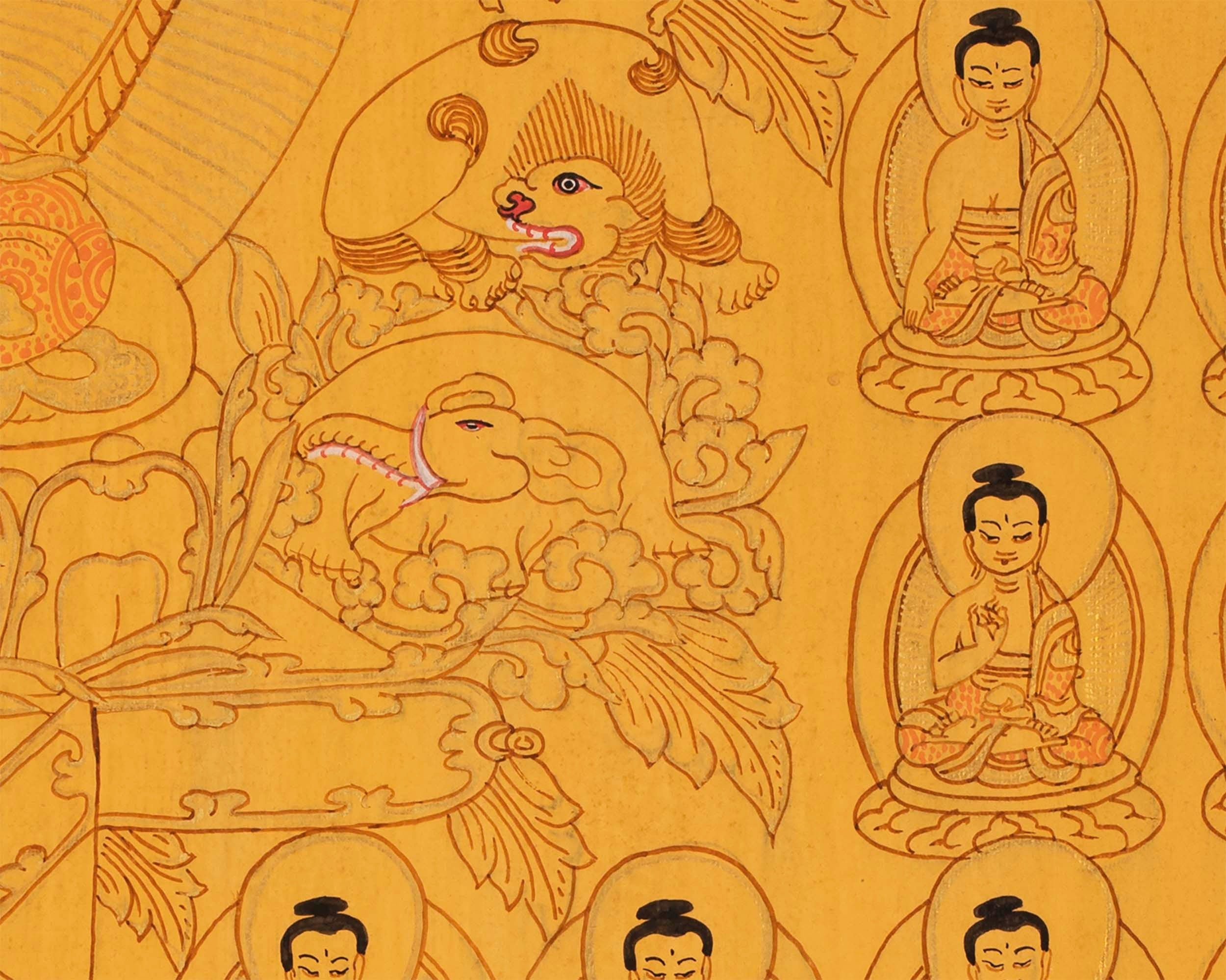 Wall hanging Shakyamuni Buddha Thangka | Handmade Thangka for Peace