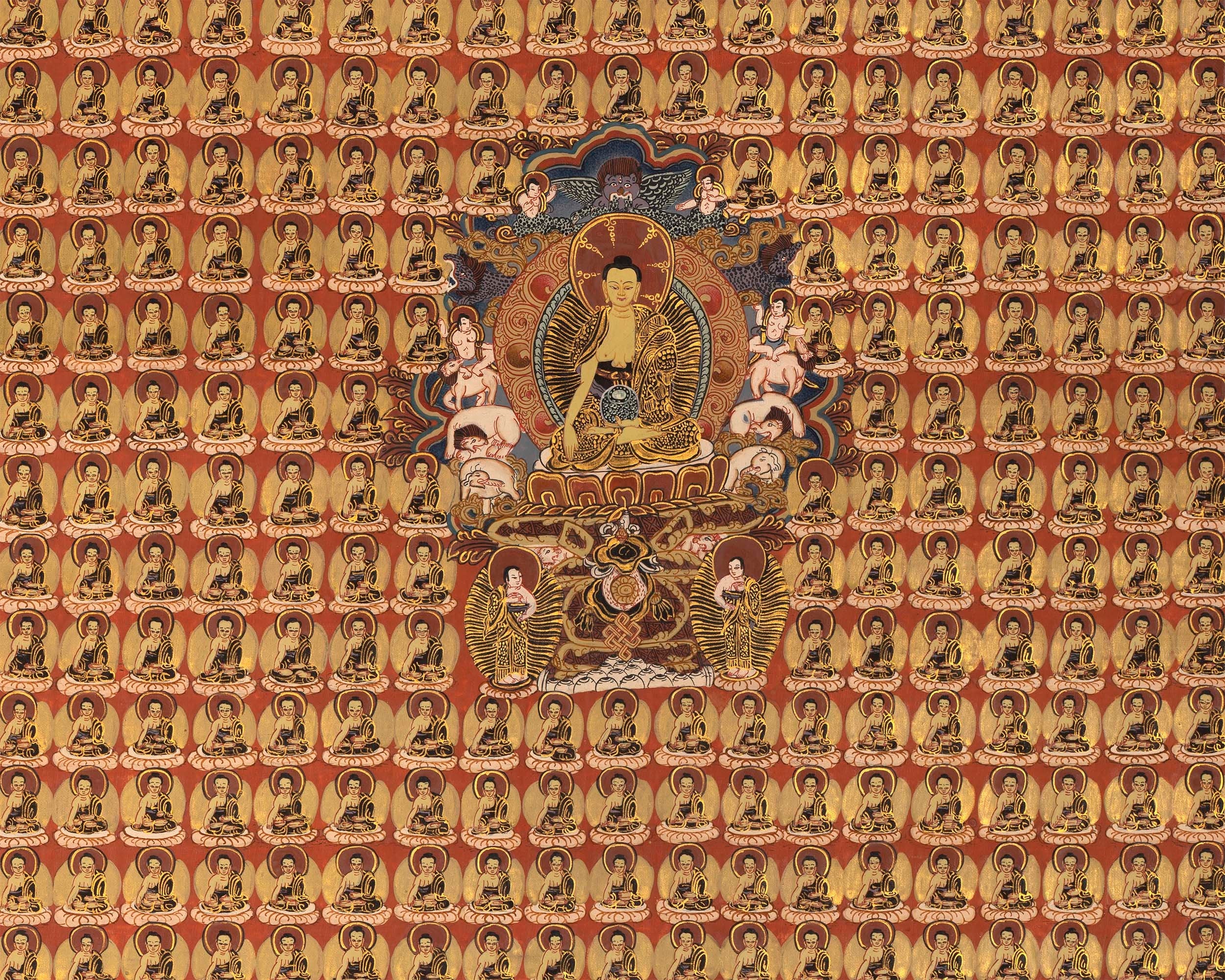 Handmade Buddha Shakyamuni | Thangka Painting Nepal | Wall Hanging Art