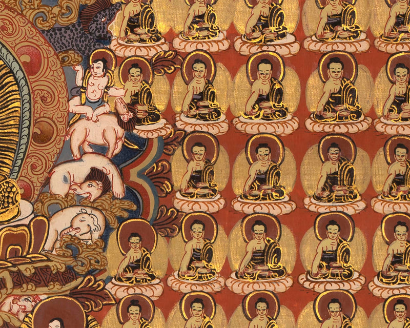 Handmade Buddha Shakyamuni | Thangka Painting Nepal | Wall Hanging Art