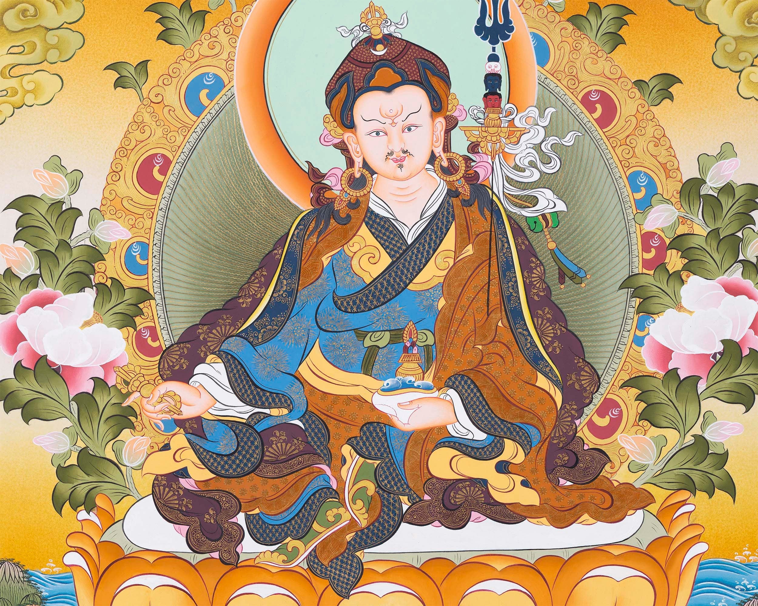 Padmasambhava Guru Rinpoche | Original Hand Painted Art | Wall Decors
