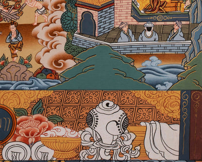 Masterpiece Art of Shakyamuni Gautama Buddha | Original Hand-Painted Tibetan Thangka