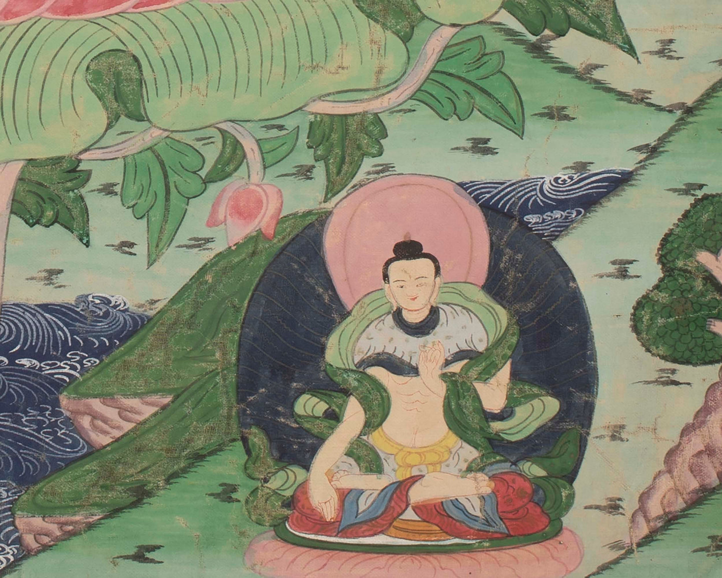 Manjushree Thangka | Vintage Thangka painting