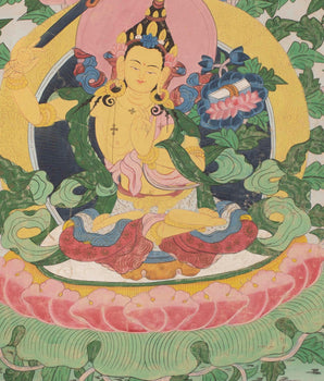Manjushree Thangka | Vintage Thangka painting