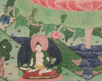 Manjushree Thangka | Vintage Thangka painting