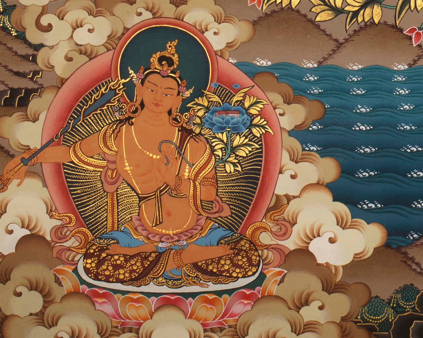 4 Armed Chenrezig Thangka | Yoga Meditation Canvas Art for your Peace