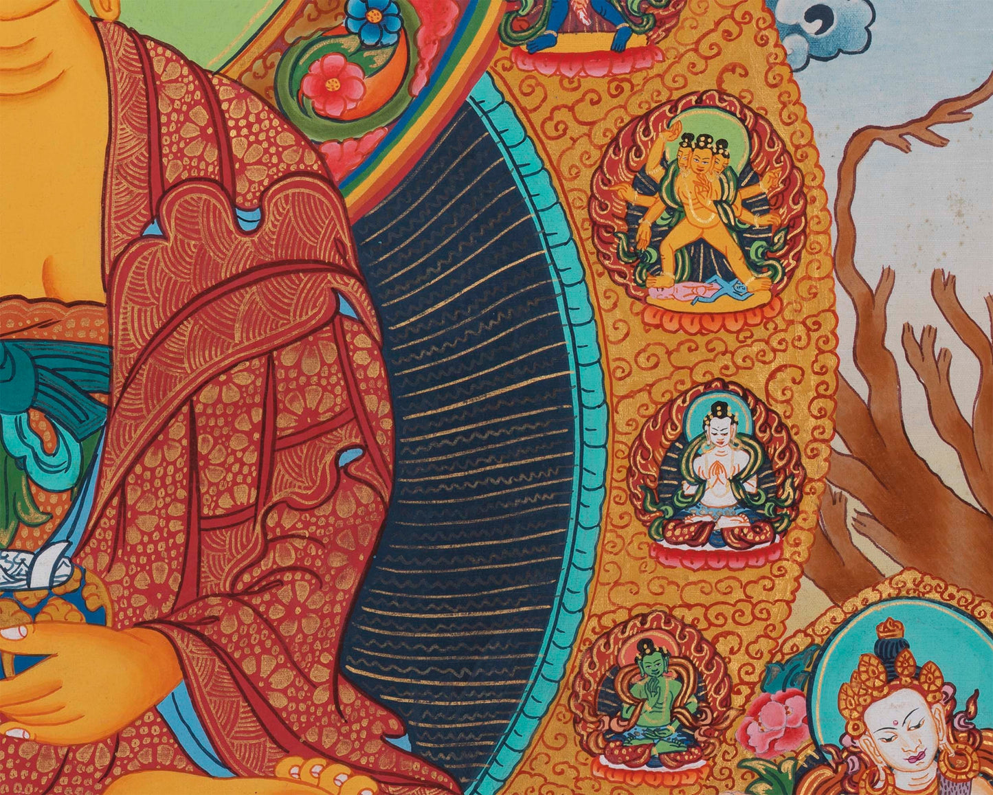 Gautama Buddha Thangka | Wall Decor | Tibetan Hand Painting