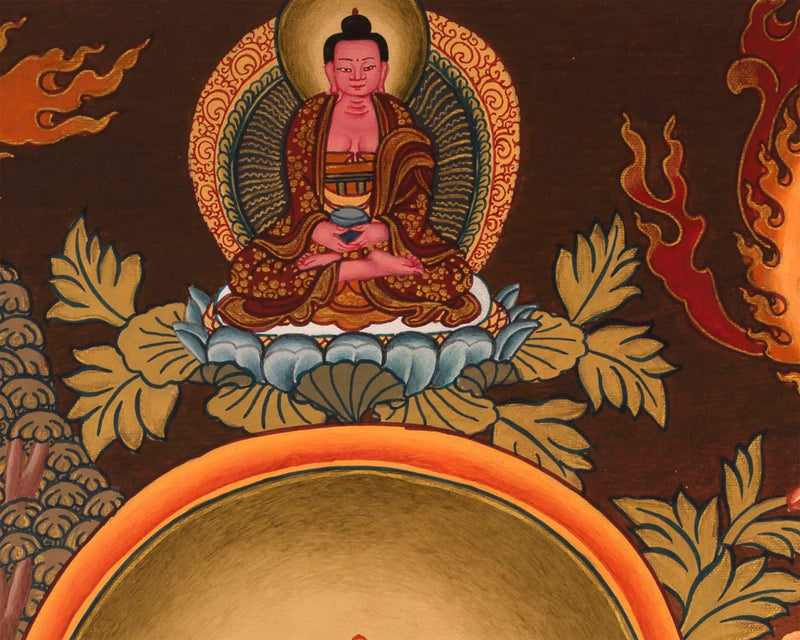 Sakyamuni Buddha Handmade Tibetan Thangka | Buddhist Prayer Painting| Best for Gifts and Wall Decor