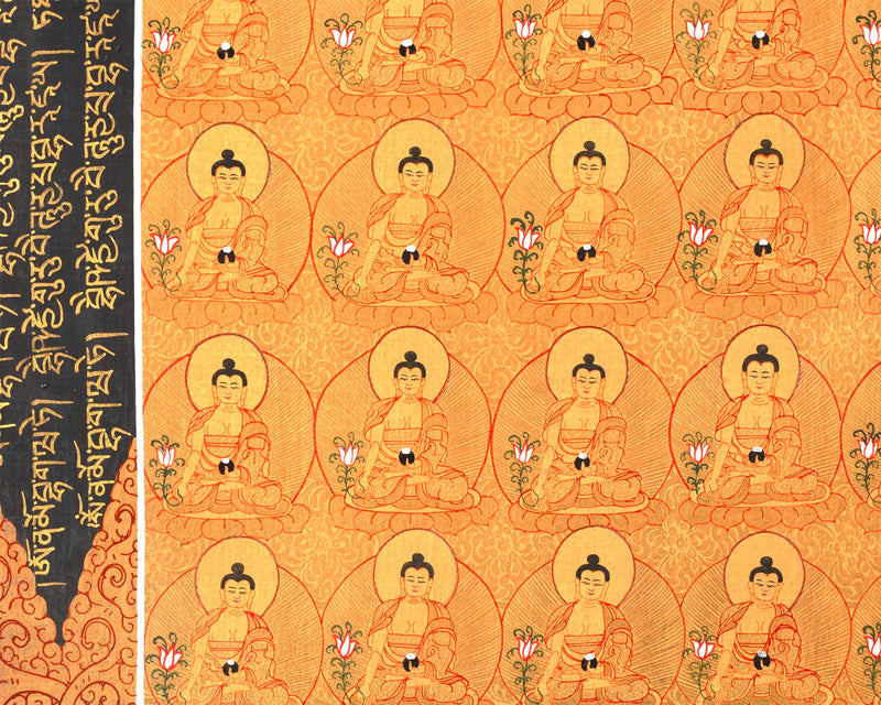 Medicine Buddha Wall Art | Bhaisajyaguru Buddhist Thangka