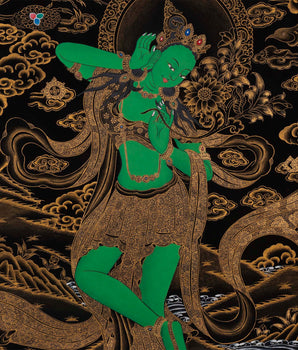 Green Tara Thangka | Tibetan Buddhism Thangka