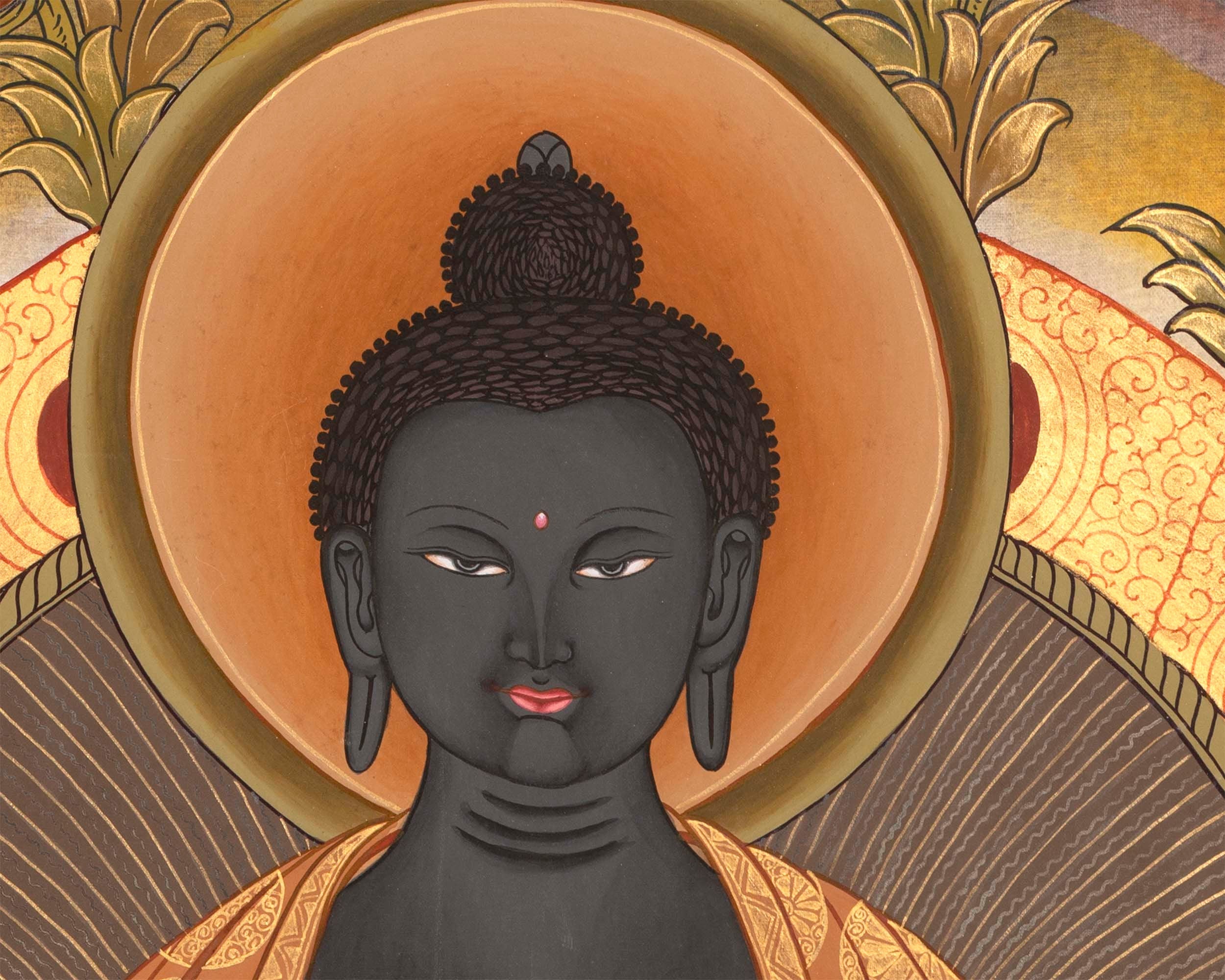 Medicine Buddha Lapis Lazul Thangka | Wall Hanging Yoga Meditation Canvas Art