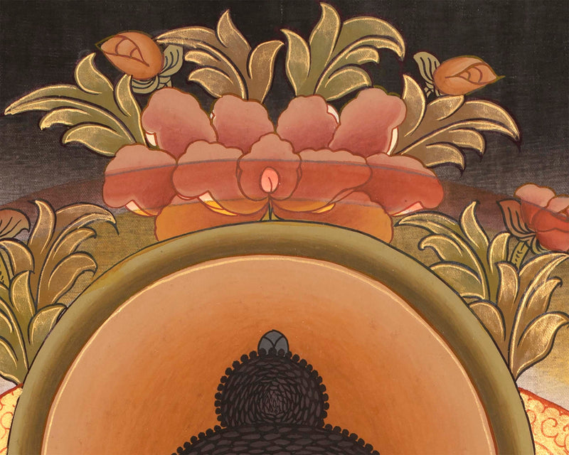 Medicine Buddha Lapis Lazul Thangka | Wall Hanging Yoga Meditation Canvas Art