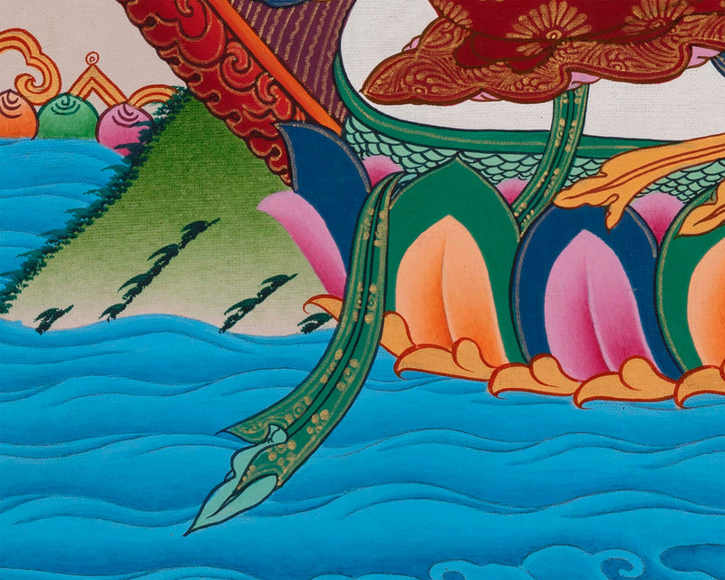 Cundi Thangka | 18 Armed Bodhisattva Thangka | Wall Hanging Decoration