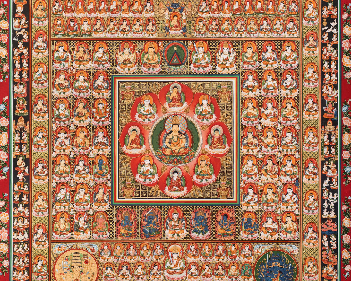 Ryokai Mandala Thangka | Rare Japanese Style Original Hand-Painted High Quality Mandala Set For Buddhist Shrine