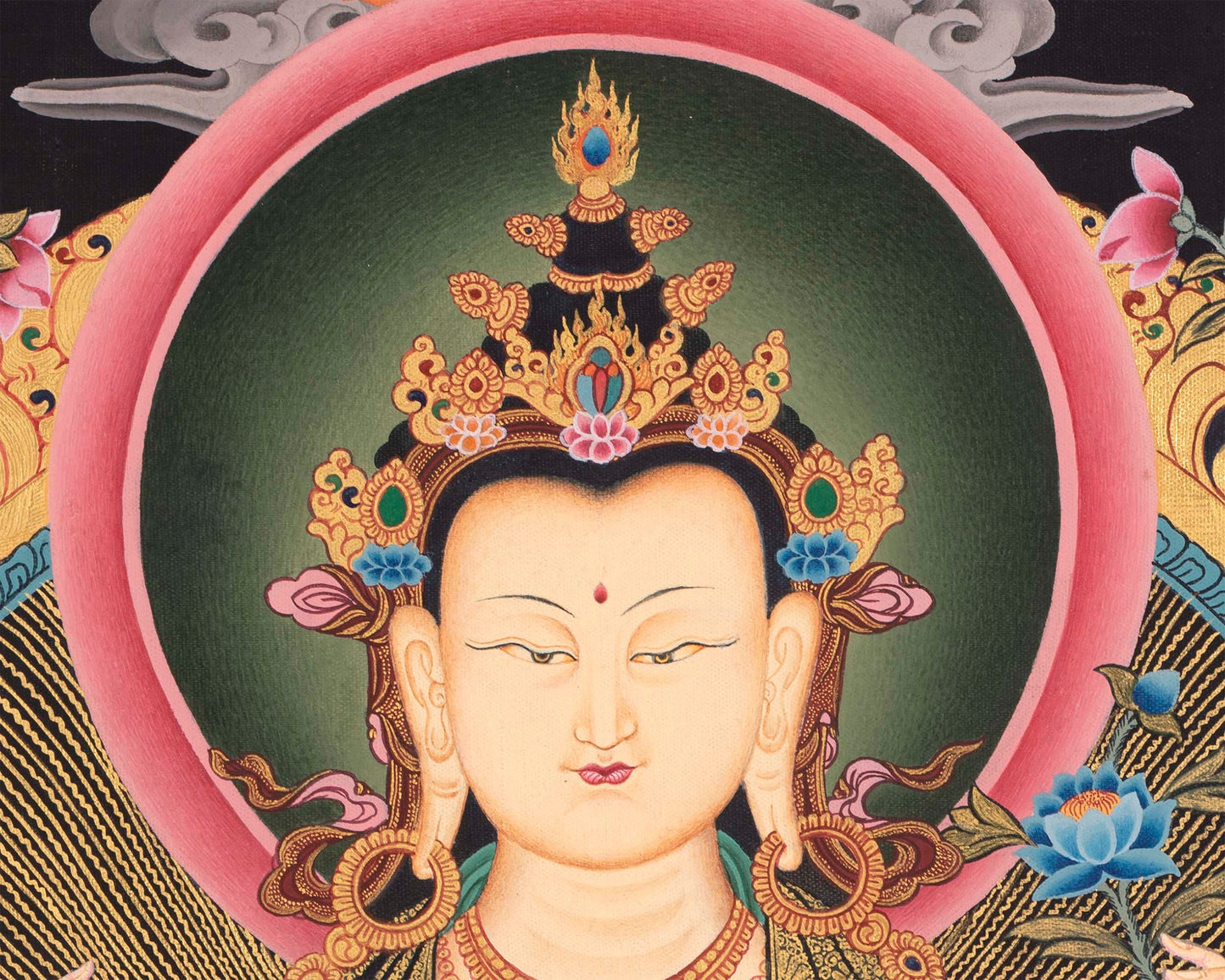 Avalokiteshvara Chenrezig | Original Hand-Painted Tibetan Thangka Art