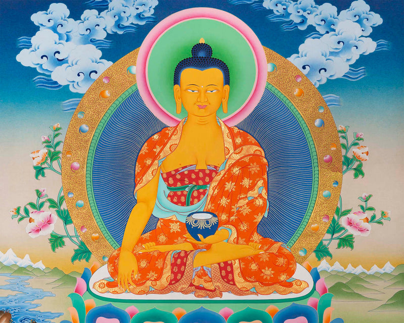 Shakyamuni Buddha Thangka | Original Painting Wall Decor