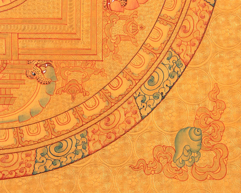 Samantabhadra Buddha Thangka Painting | Cotton Canvas Art for Meditation and wall hanging