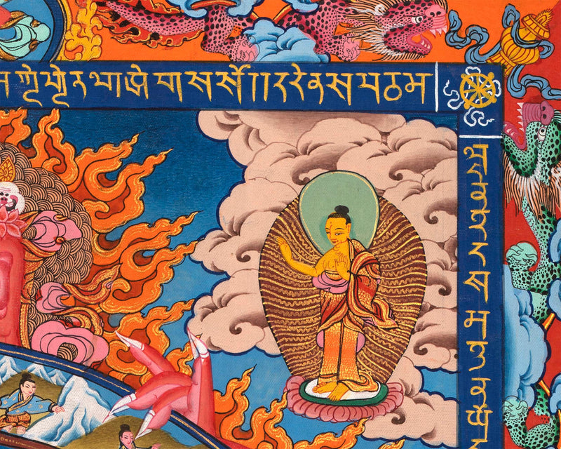 Bhavachakra Thangka | Original Hand painted Wheel of Life Mandala