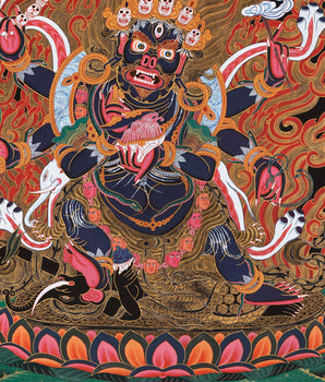 6 Armed Dharmapala Mahakala |  Spiritual Art for Altar space