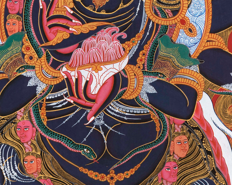 6 Armed Dharmapala Mahakala |  Spiritual Art for Altar space