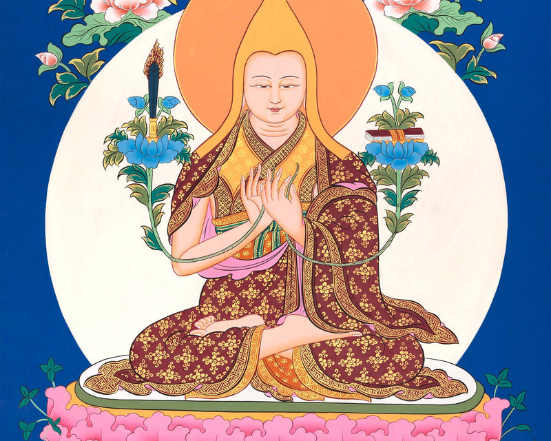 Tsongkhapa Thangka Painting | The Buddhist Master