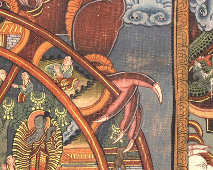 Bhavachakra Original Thangka | Handmade Buddhist Painting