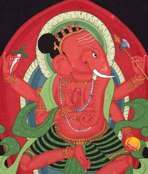 Ganesh Thangka Painting | Wall hanging Decoration for Positivity