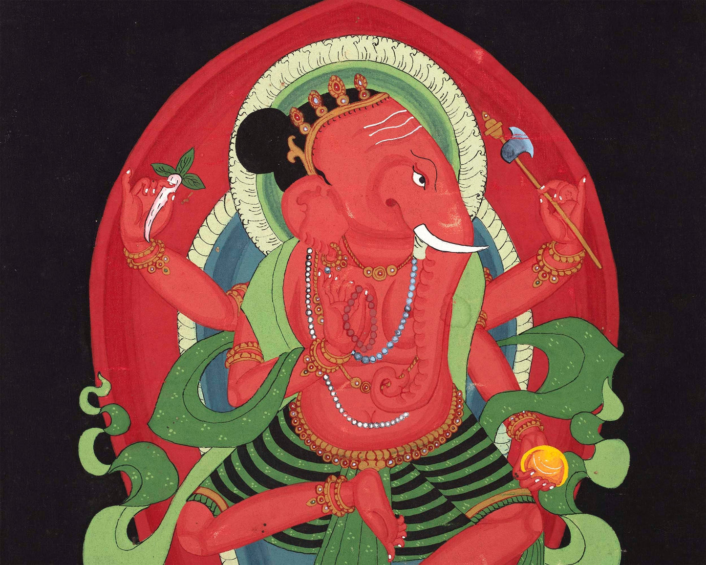 Ganesh Thangka Painting | Wall hanging Decoration for Positivity