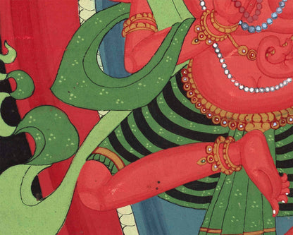 Ganesh Thangka Painting | Wall hanging Decoration for Positivity