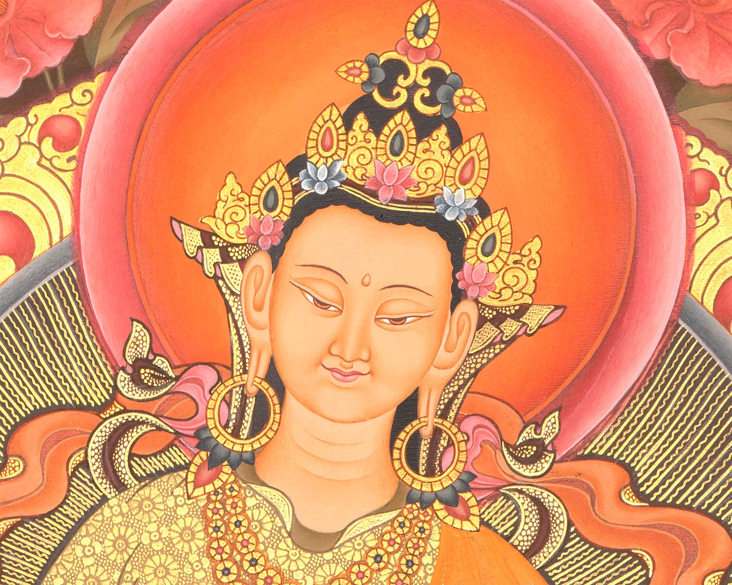 Vajrasattva Thangka Art | Buddhist Original Hand-Painted Thangka