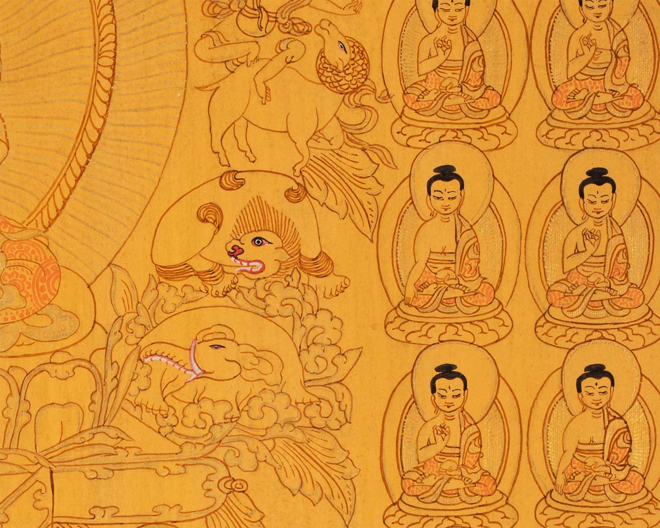 Wall hanging Shakyamuni Buddha Thangka | Handmade Thangka for Peace