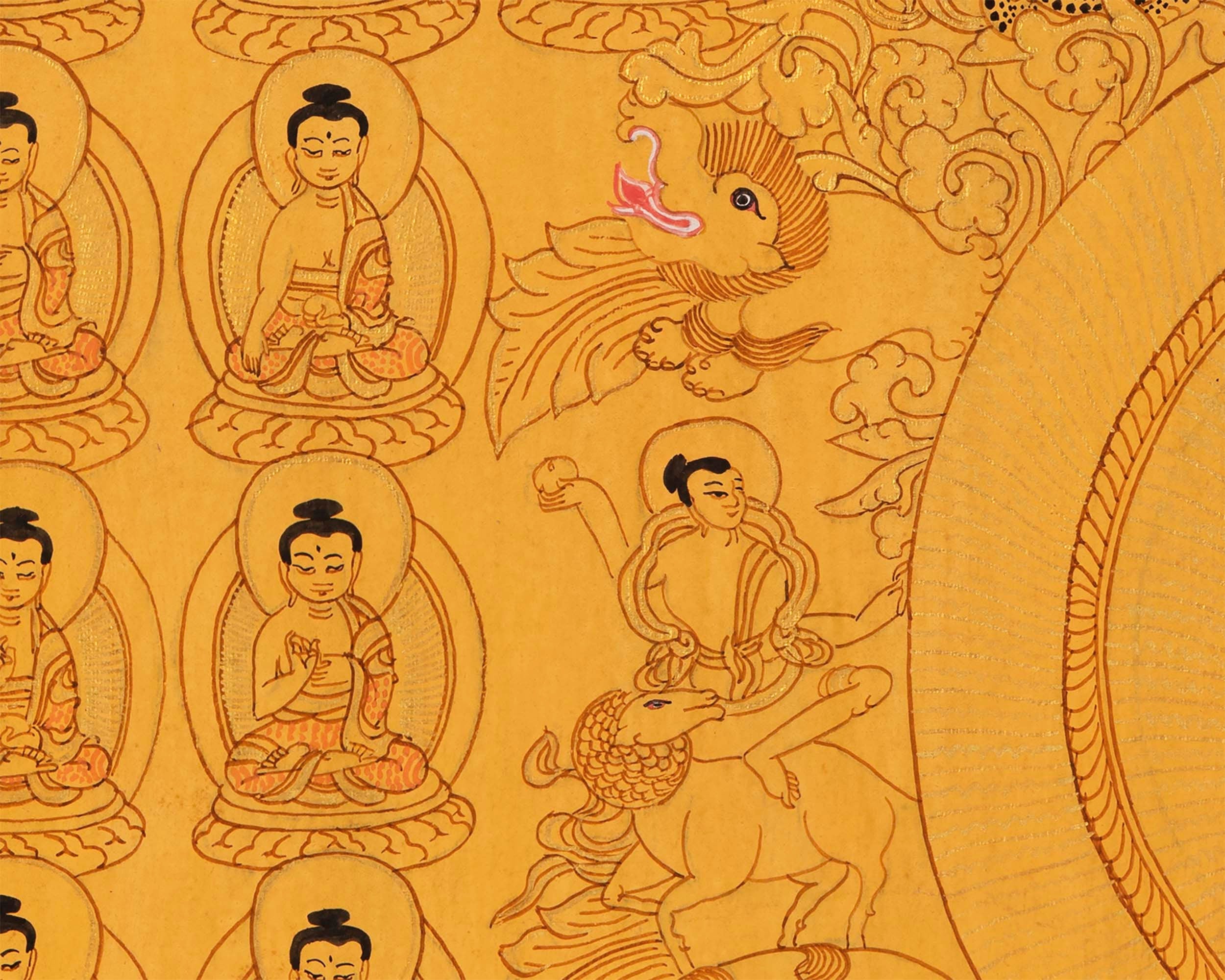 Wall hanging Shakyamuni Buddha Thangka | Handmade Thangka for Peace