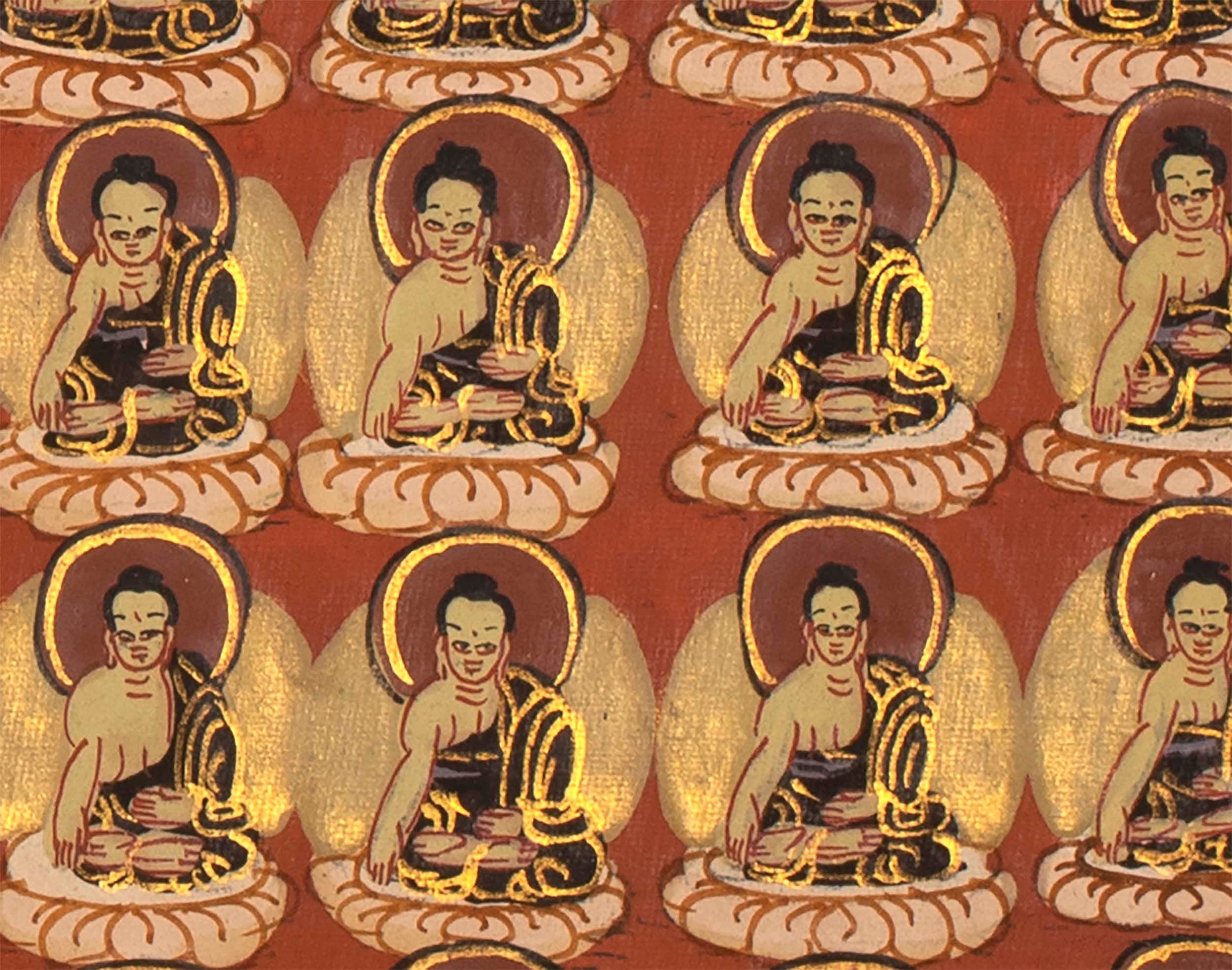 Handmade Buddha Shakyamuni | Thangka Painting Nepal | Wall Hanging Art