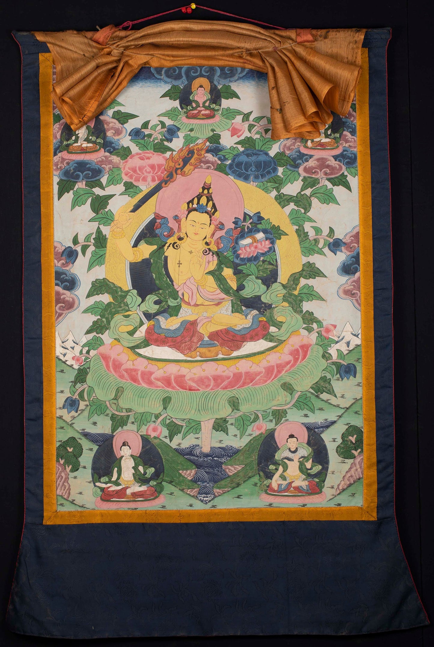 Manjushree Thangka | Vintage Thangka painting