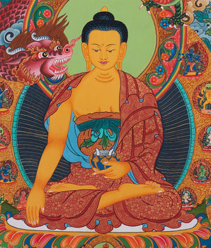 Gautama Buddha Thangka | Wall Decor | Tibetan Hand Painting