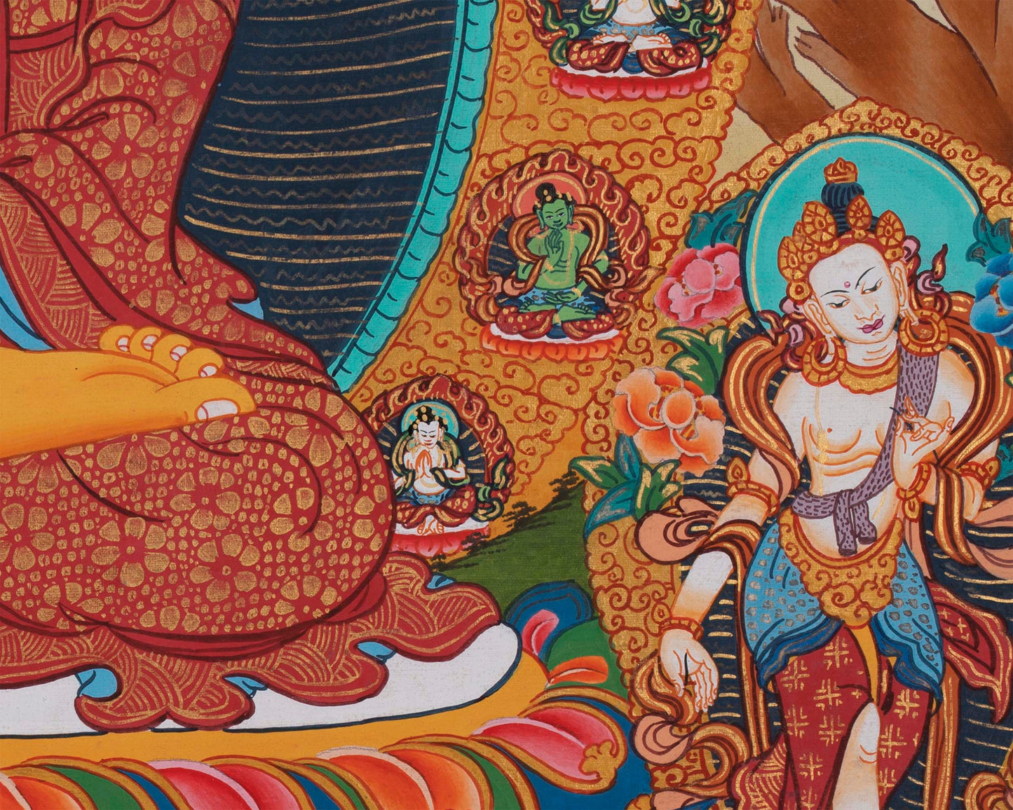 Gautama Buddha Thangka | Wall Decor | Tibetan Hand Painting