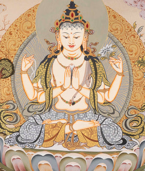Four Armed Avalokiteshvara Chenrezig | Good Luck Symbols Art