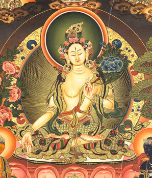 White Tara Female Bodhisattva | Mindfulness Meditation Art