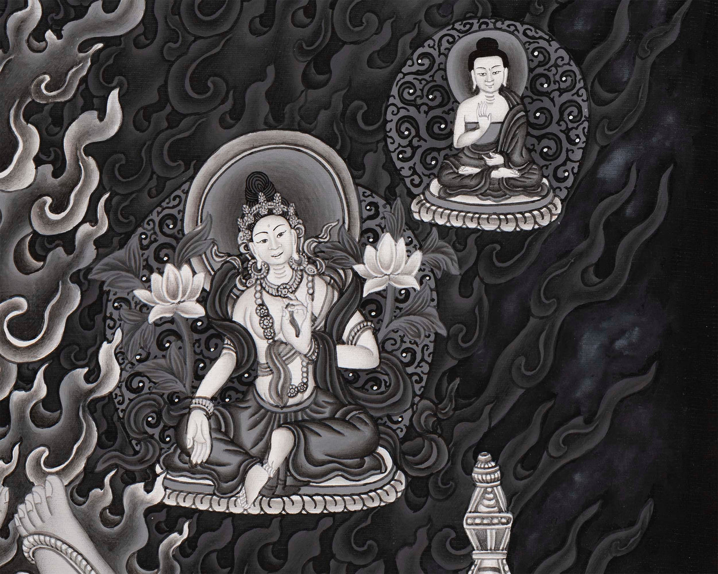 Aakash Yogini Thangka | Original Hand Painted Bijeshwari  Tibetan Thangka