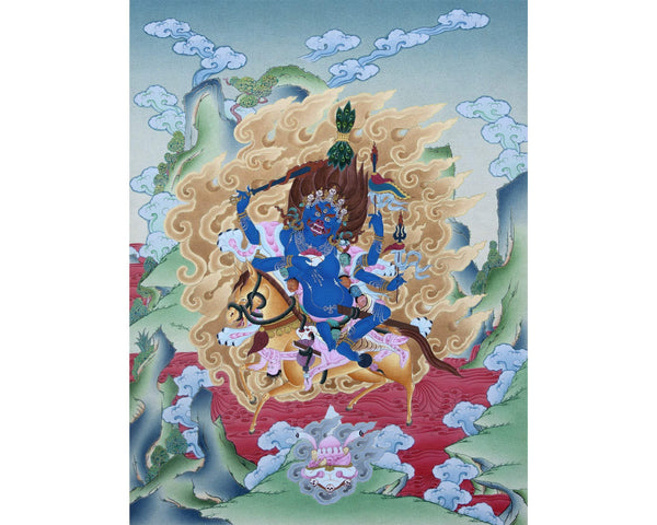 Mahakali Thangka | Palden Lhamo | Hand Painted Tibetan Buddhist Art